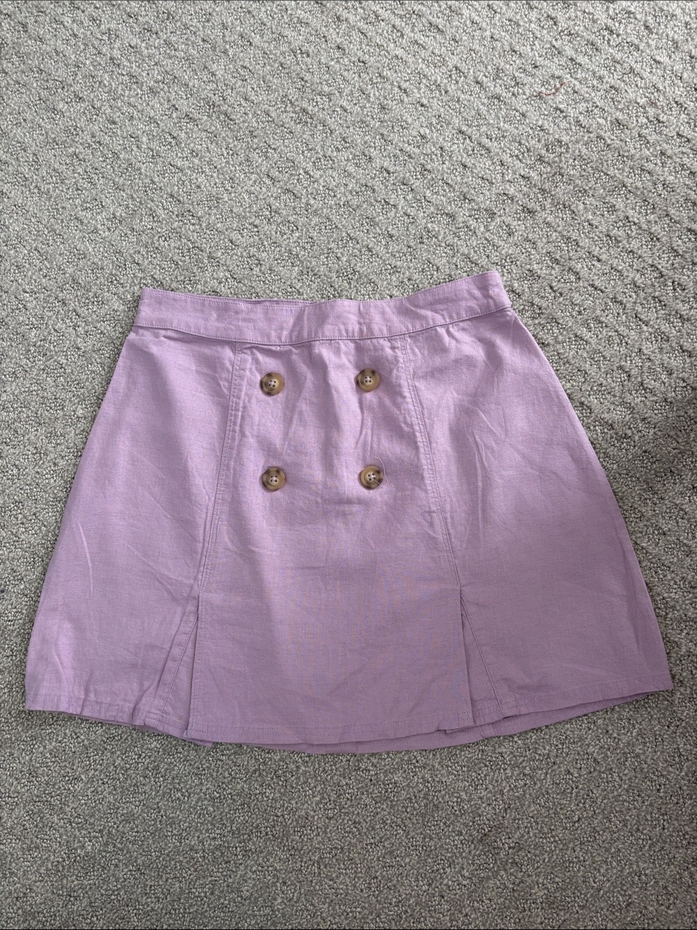 Urban Outfitters Lavender A-Line Skirt with Button Detail